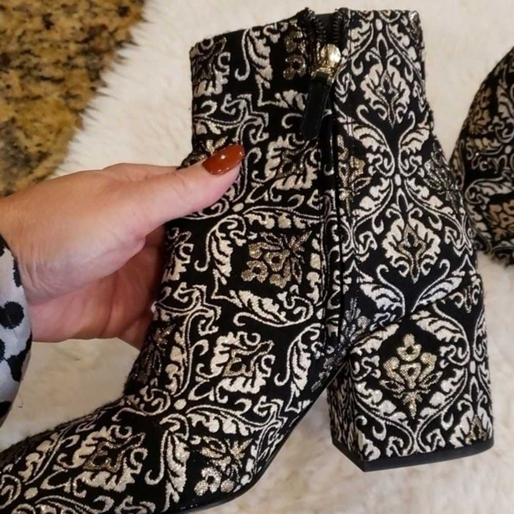 Sam Edelman Taye Black Gold Brocade Side Zip Boot… - image 6