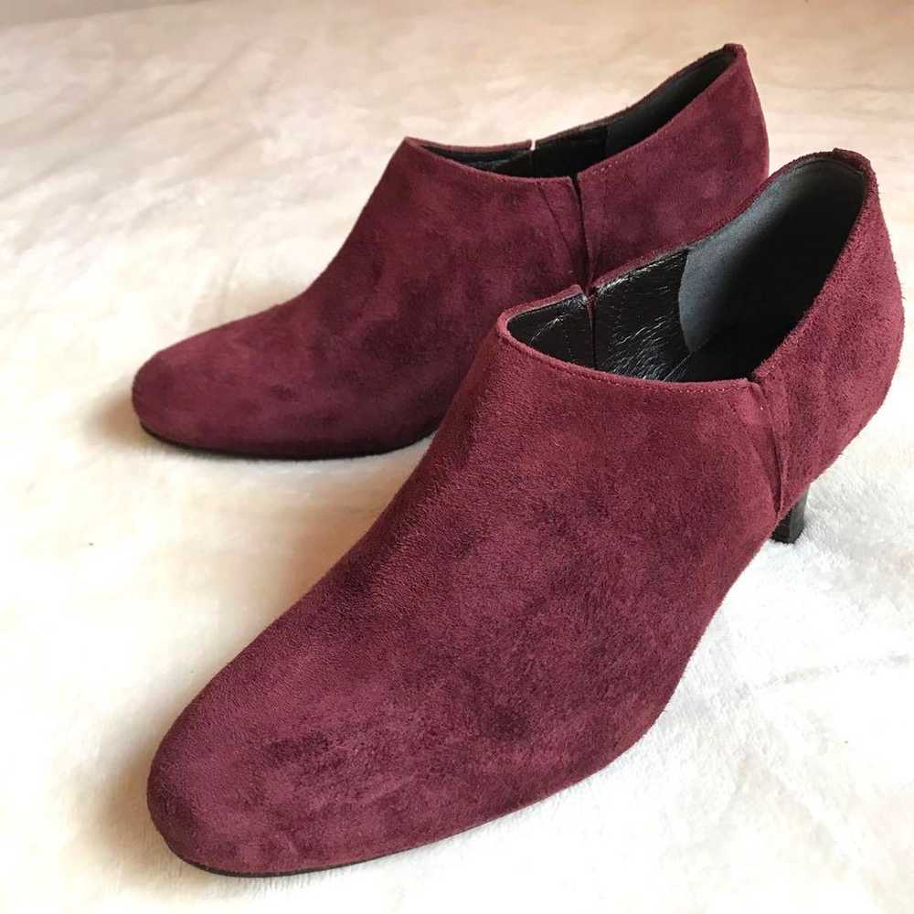 Mode Kaori wine-colored suede booties, like new, … - image 12