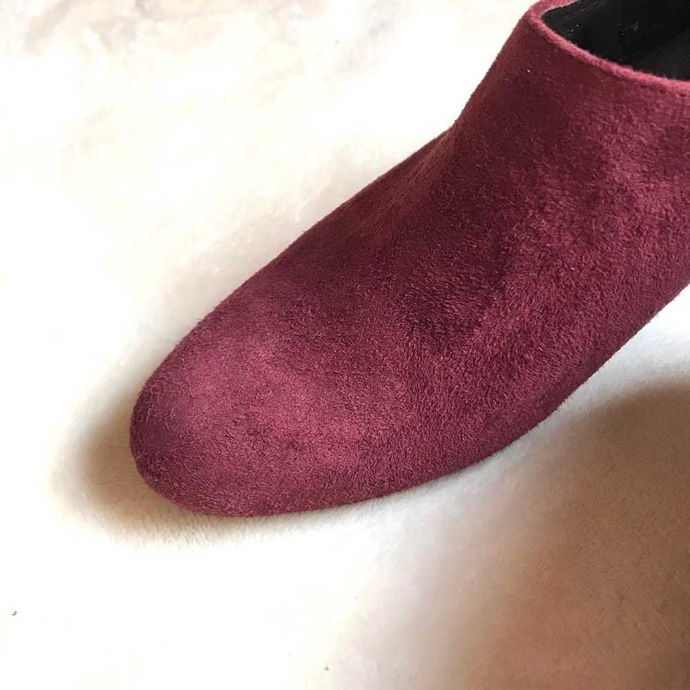 Mode Kaori wine-colored suede booties, like new, … - image 3