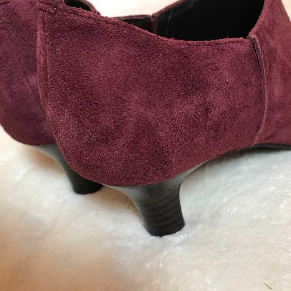 Mode Kaori wine-colored suede booties, like new, … - image 4