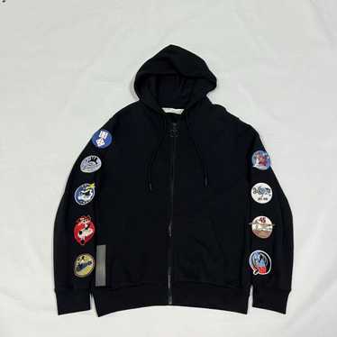 Off-White OFF-WHITE SS18 Patch Badge Zip-Up Hoodie - image 1