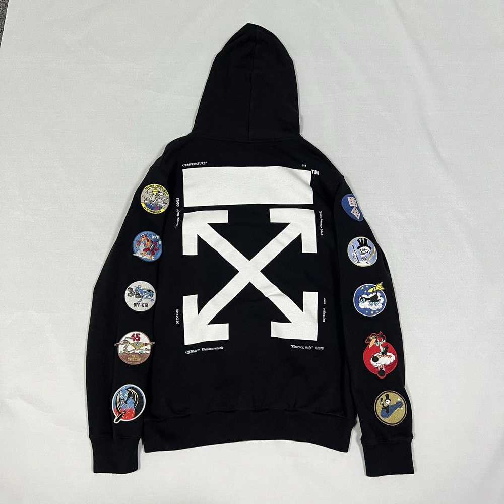 Off-White OFF-WHITE SS18 Patch Badge Zip-Up Hoodie - image 5