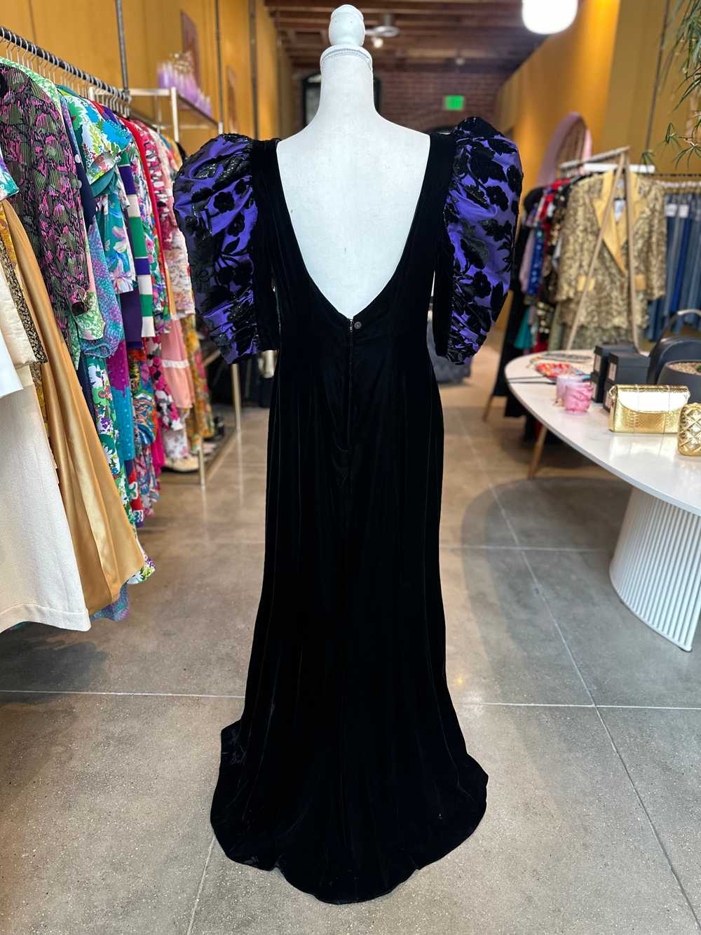 Vintage Victor Costa Velvet Gown - image 9