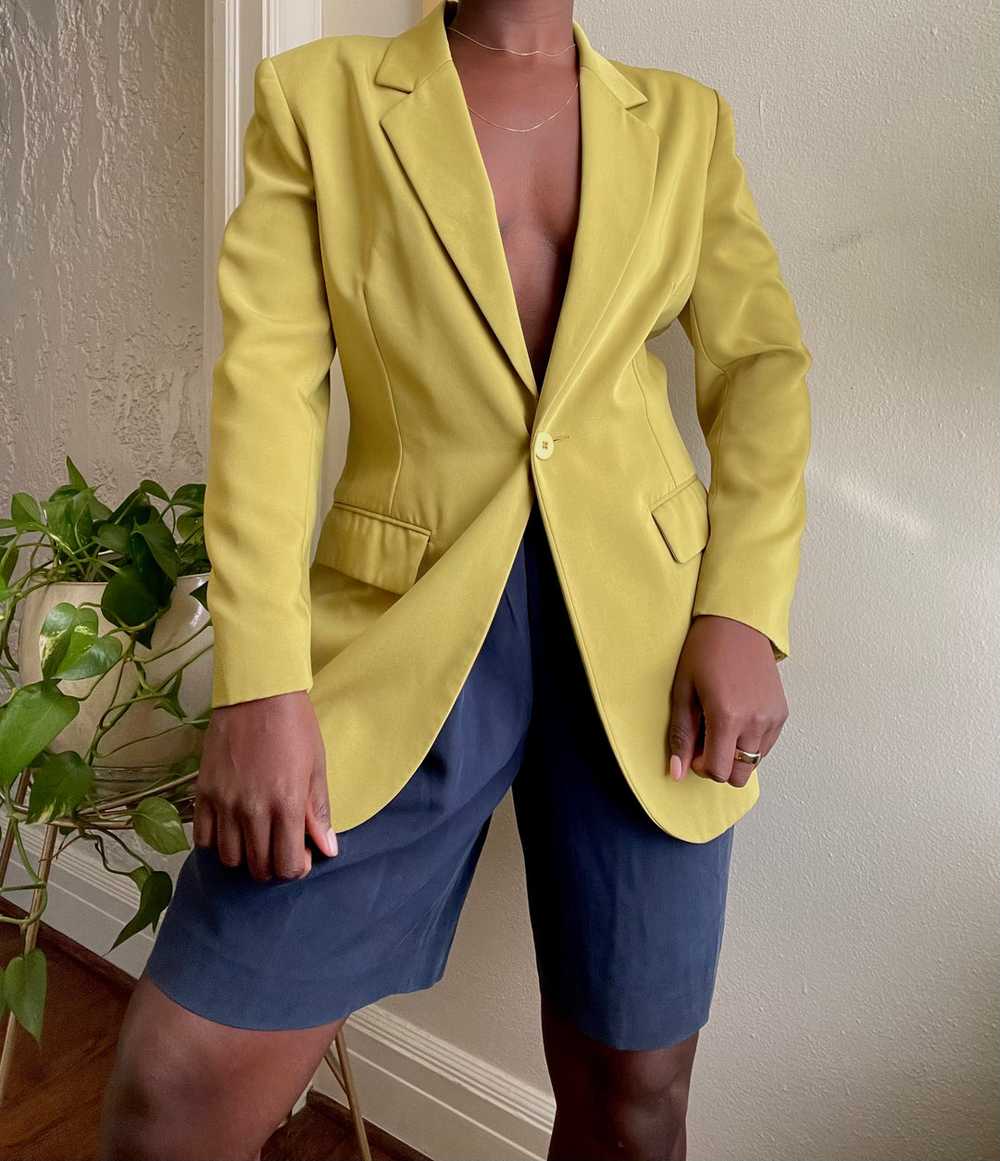 chartreuse blazer - image 1