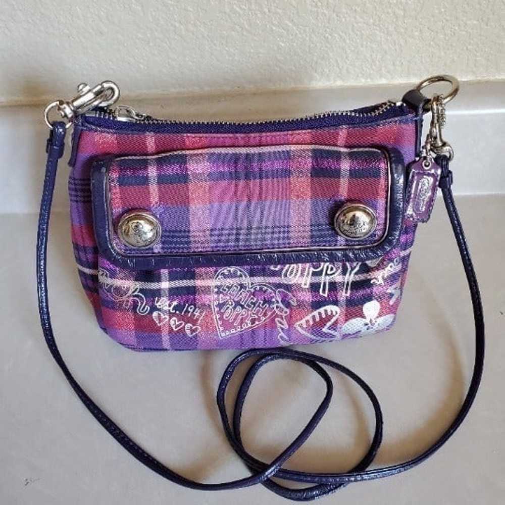 Like New Coach Rare Graffiti Plaid Crossbody Bag … - image 1