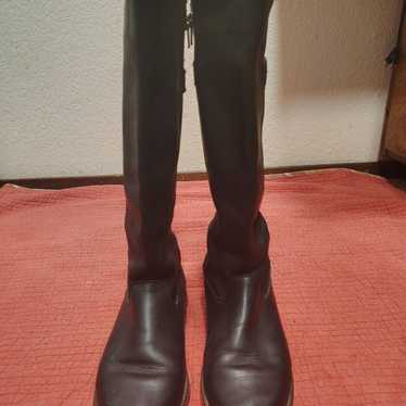 Black knee high boots