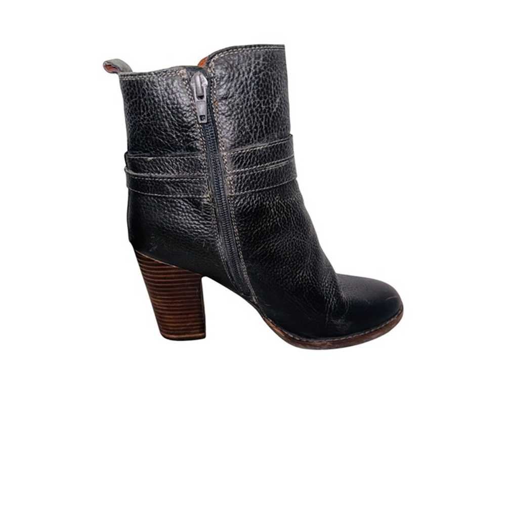 Lucky Brand LaTonya Leather Ankle Boots Black 8.5… - image 5