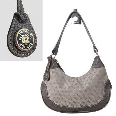 Vtg Y2K DOONEY & BOURKE Taupe Monogram Baguette B… - image 1