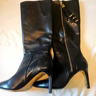 INC knee-high leather boots. Size 8 Black