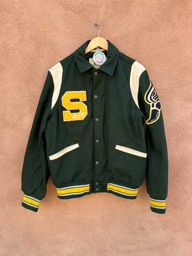 Schott Bros. Green Wool Blend Letterman