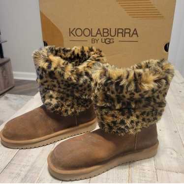 (7) KOOLABURRA BY UGG DEZI SHORT CHEETAH FAUX FUR 