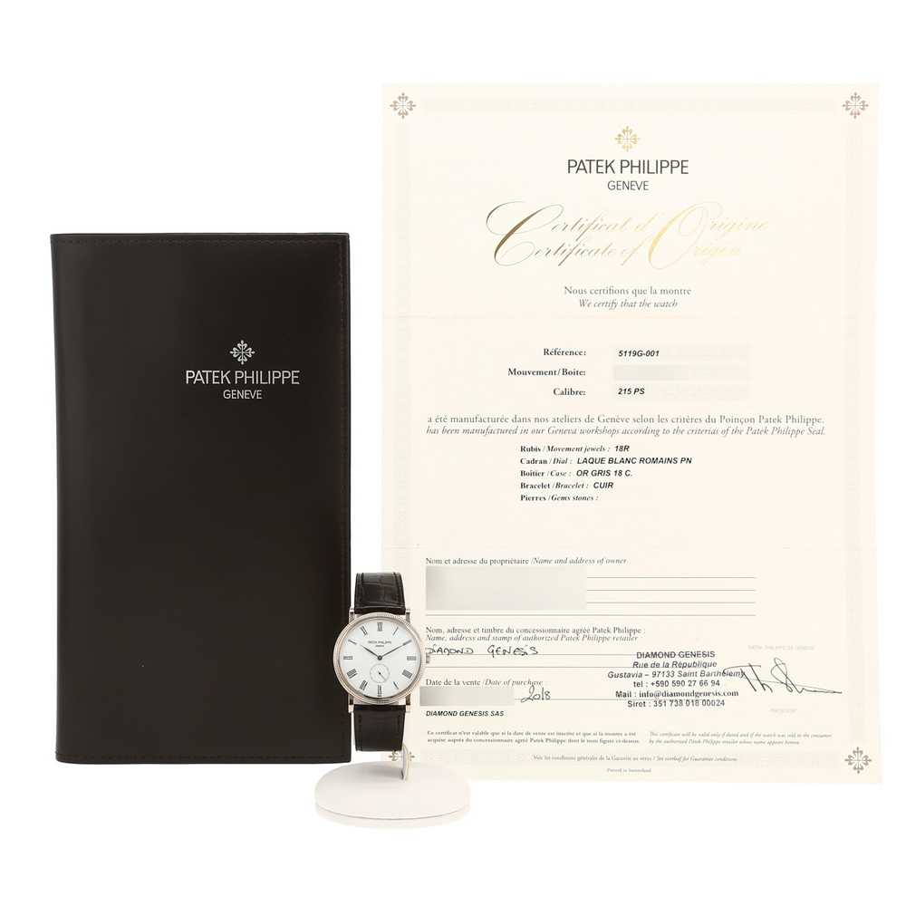 Patek Philippe Calatrava Clous De Paris in white … - image 3