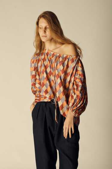 Ysl Harlequin Silk Blouse