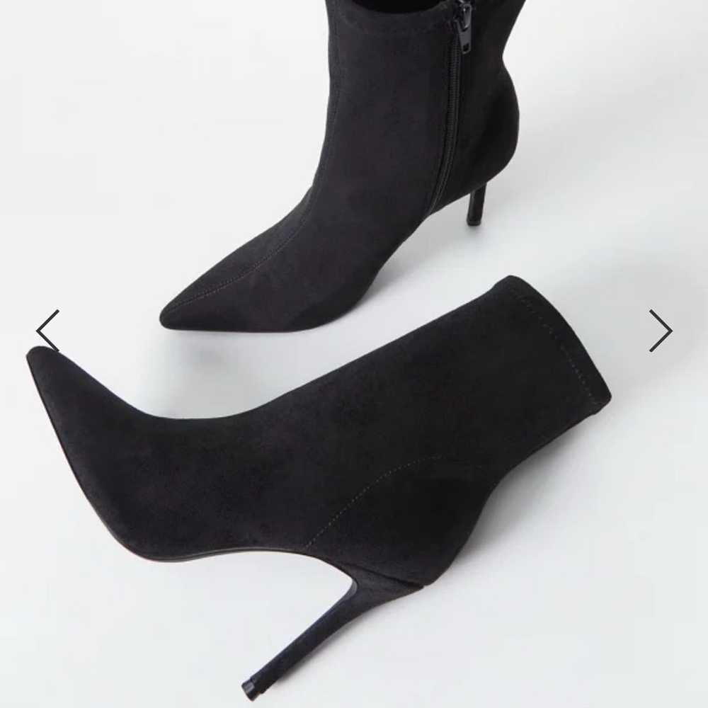 Women's Pointed-Toe Sock-Style Stiletto Boots in … - image 11