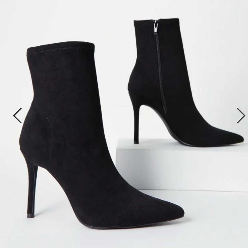 Women's Pointed-Toe Sock-Style Stiletto Boots in … - image 2