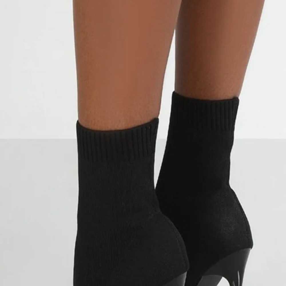 Women's Pointed-Toe Sock-Style Stiletto Boots in … - image 4