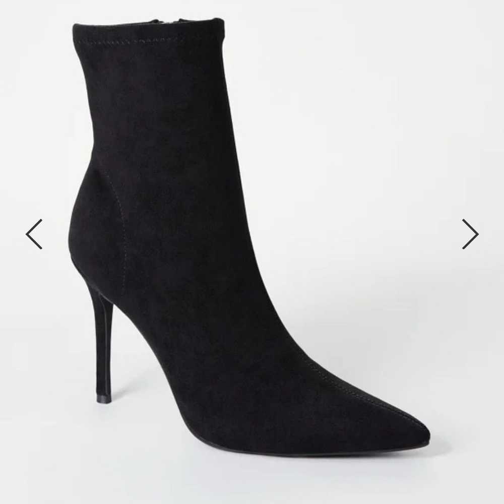 Women's Pointed-Toe Sock-Style Stiletto Boots in … - image 6