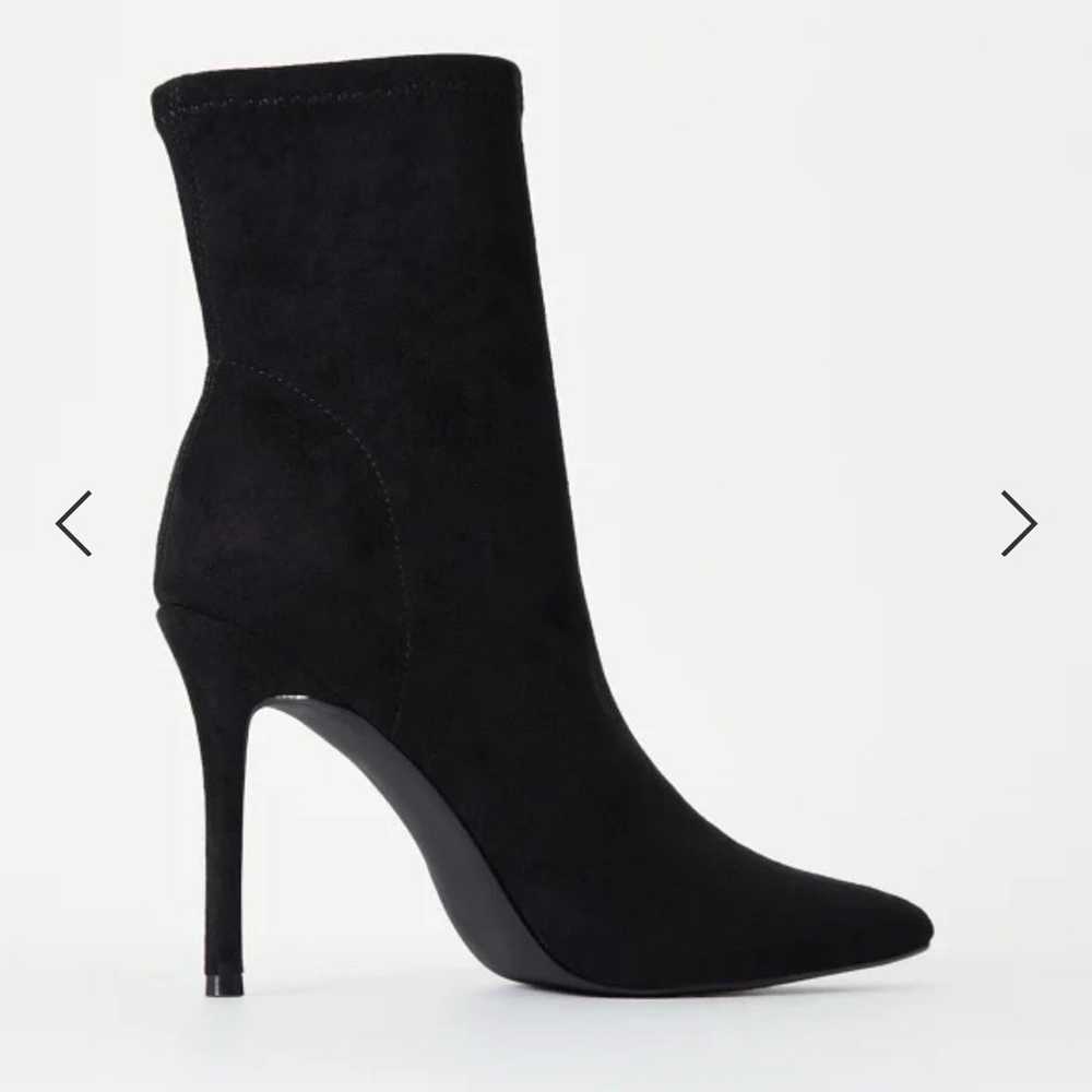 Women's Pointed-Toe Sock-Style Stiletto Boots in … - image 9