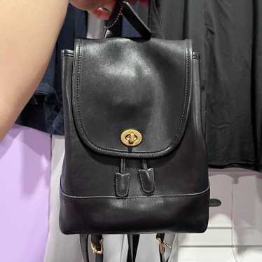 Coach Pebble leather black satchel with shops classic turnlock