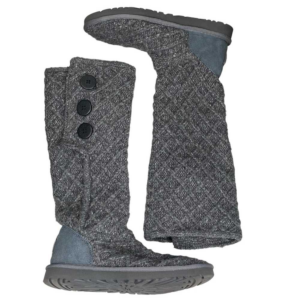 UGG Women’s Cardy Grey Lattice Pull On Winter Boo… - image 10