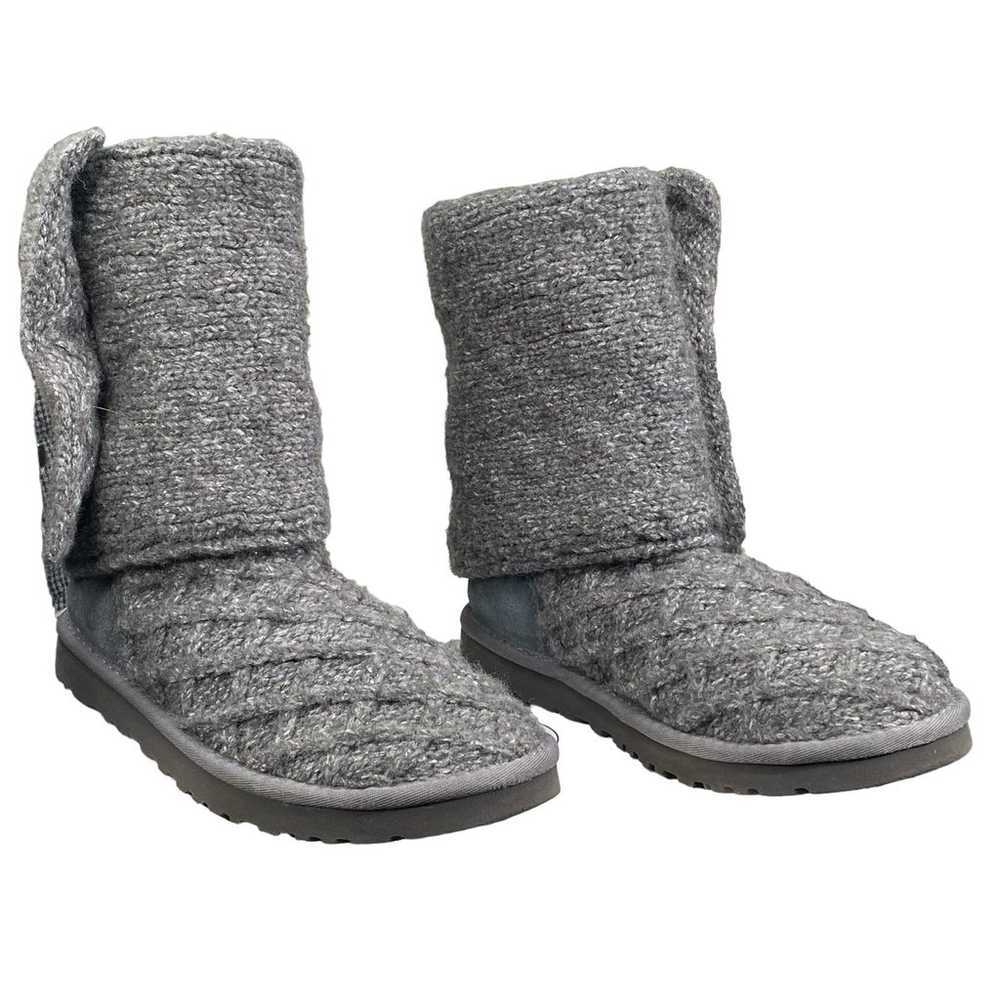 UGG Women’s Cardy Grey Lattice Pull On Winter Boo… - image 11