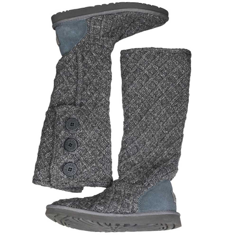 UGG Women’s Cardy Grey Lattice Pull On Winter Boo… - image 9