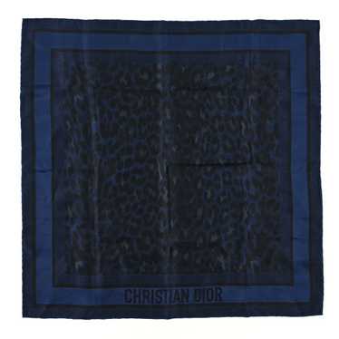 CHRISTIAN DIOR Silk Mizza Scarf Blue