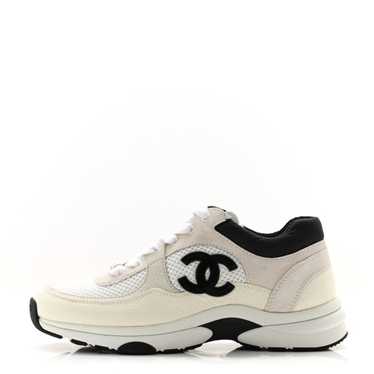 CHANEL Mesh Suede Calfskin Grained Calfskin Womens