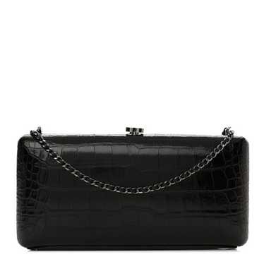 CHANEL Alligator Chain Clutch Black - image 1