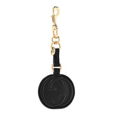 GUCCI Pebbled Calfskin GG Key Charm Black - image 1