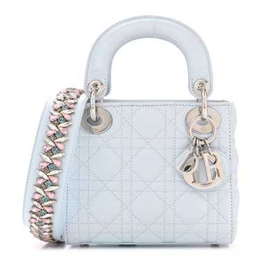 CHRISTIAN DIOR Lambskin Cannage Mini Lady Dior Cry