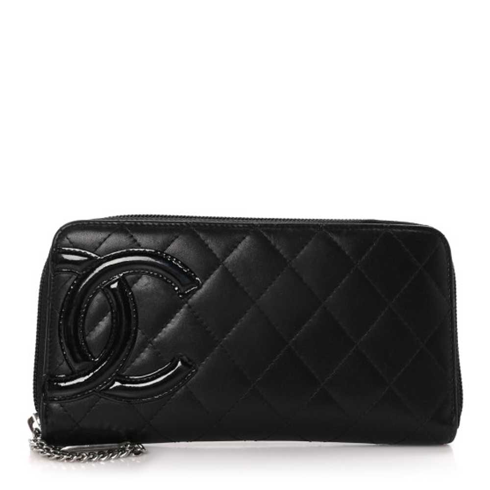 CHANEL Calfskin Quilted Cambon Large Gusset Zip A… - image 1