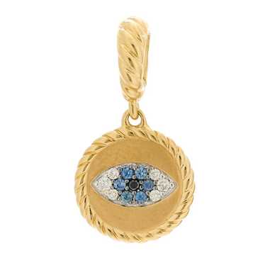 DAVID YURMAN 18K Yellow Gold Blue Sapphire Diamon… - image 1