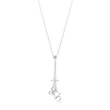 TIFFANY Sterling Silver Letters Lariat Necklace - image 1