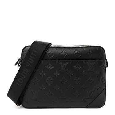 LOUIS VUITTON Calfskin Monogram Shadow Trio Messen