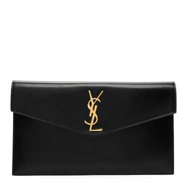 SAINT LAURENT Smooth Shiny Calfskin Monogram Uptow