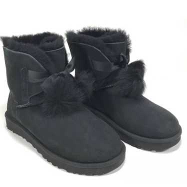 UGG Mini Gita Bow Boot Black Size 6 - image 1