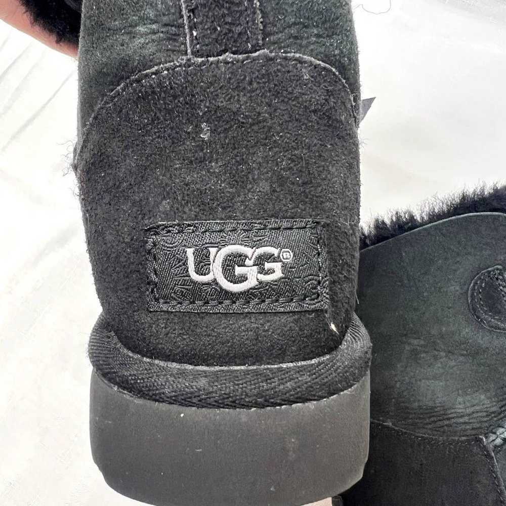 UGG Mini Gita Bow Boot Black Size 6 - image 2