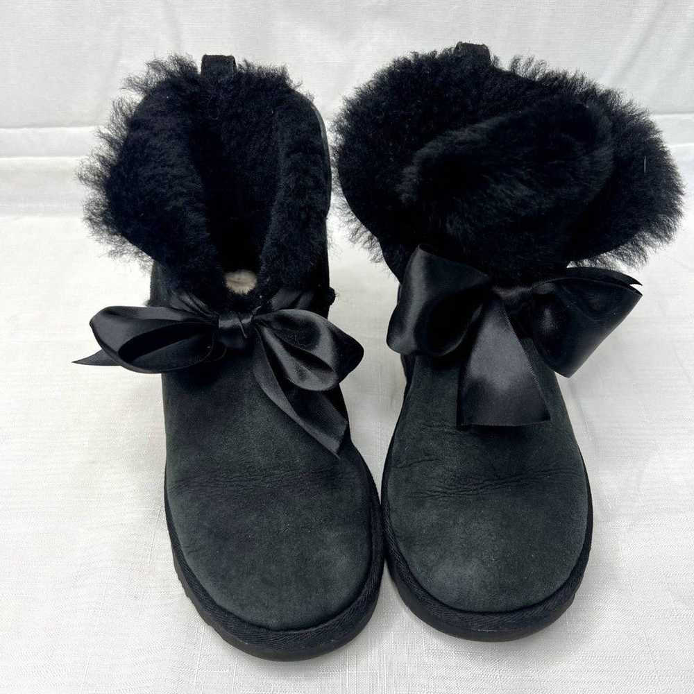 UGG Mini Gita Bow Boot Black Size 6 - image 3