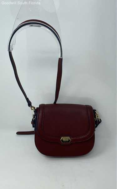 Charming Charlie Womens Burgundy Blue Leather Adju