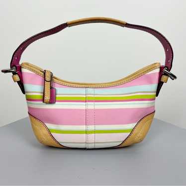 Vintage Coach Y2K Small Soho Striped Shoulder Bag - image 1