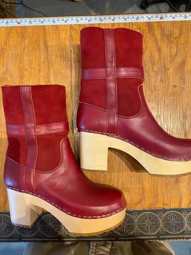 Swedish Hasbeens Shearling Boot Red sz 36 (36) |…