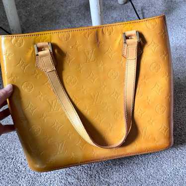 Louis Vuitton Yellow Monogram Vernis Houston Nois… - image 1