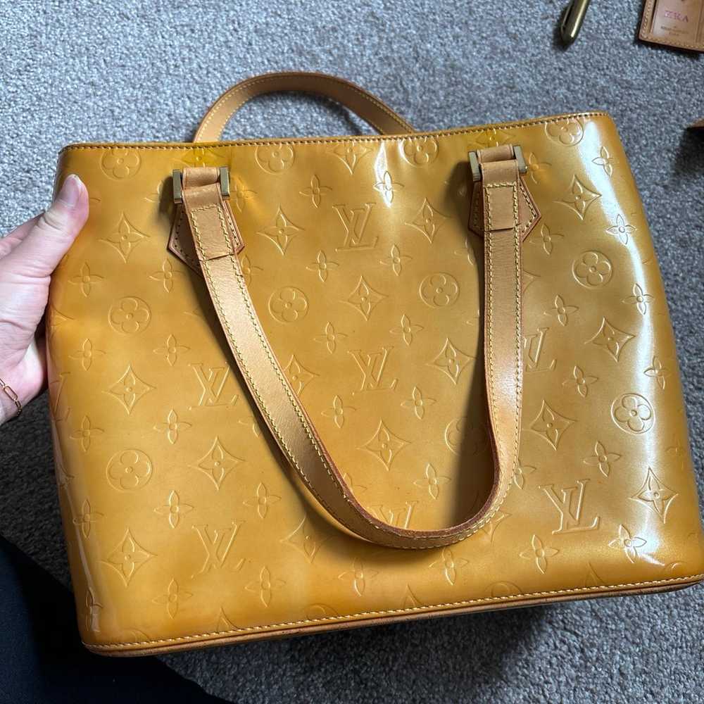 Louis Vuitton Yellow Monogram Vernis Houston Nois… - image 2