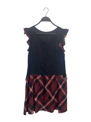 BURBERRY BLUE LABEL/SL Dress/38/Navy/Cotton/Plaid/