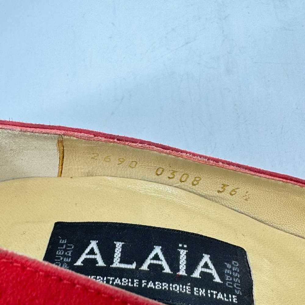 ALAIA Rare Vintage 80s Alaïa Red Suede Pumps (36.… - image 6