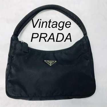 ☆PRADA Vintage MV519 Nylon Bag☆ Hobo, Black - image 1