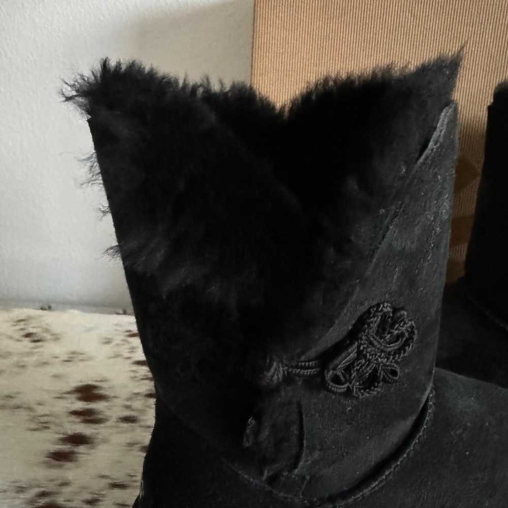 UGG BAILEY MARIKO 1009262 Black Suede Boots Size … - image 2