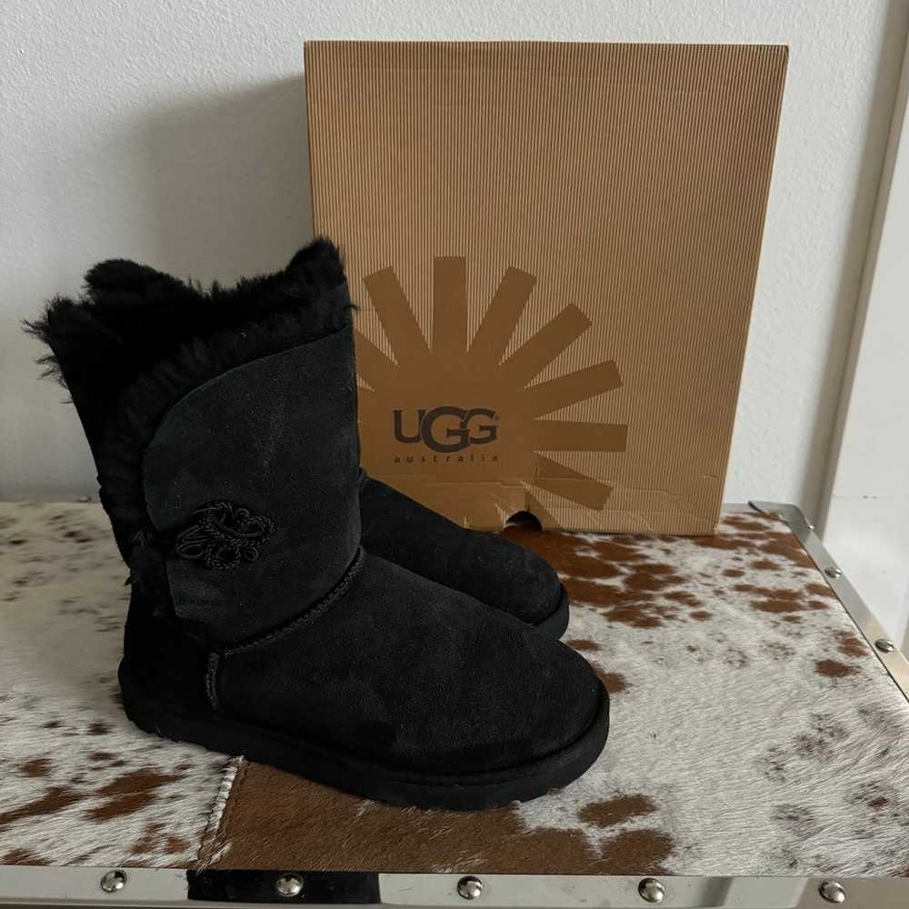 UGG BAILEY MARIKO 1009262 Black Suede Boots Size … - image 3