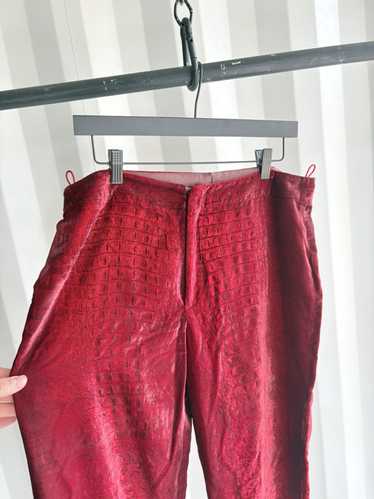 Jean Paul Gaultier Crocodile Print Velour Trousers